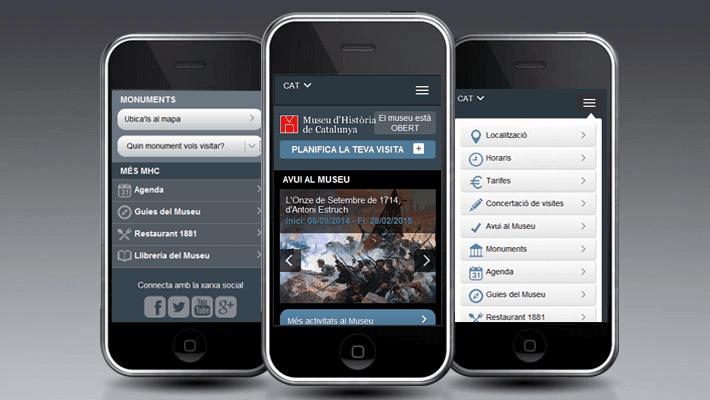 Nueva web movil Museu d'Historia de Catalunya